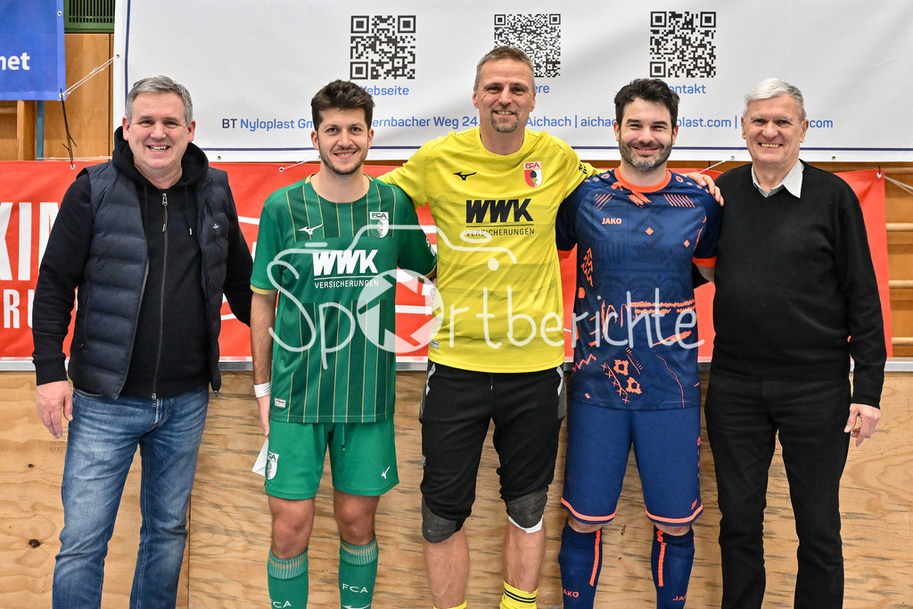 BT Nylonplast Traditionscup der AH | v. l. Reiner Kappler, Marc-Abdu AL-JAJEH (bester Spieler), Richard SCHWARZER (bester Torhueter), Peter HELD (bester Torschuetze), Raymund AIGNER