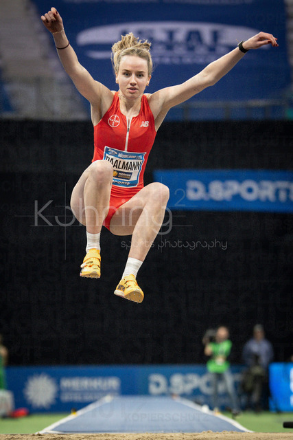 ISTAF Indoor; Duesseldorf, 24.01.2026 | DUESSELDORF, GERMANY - JANUARY 24:  Imke Daalmann (GER) during long jump of the ISTAF Indoor Dusseldorf at PSD Bank Dome on January 24, 2026 in Duesseldorf, Germany. 