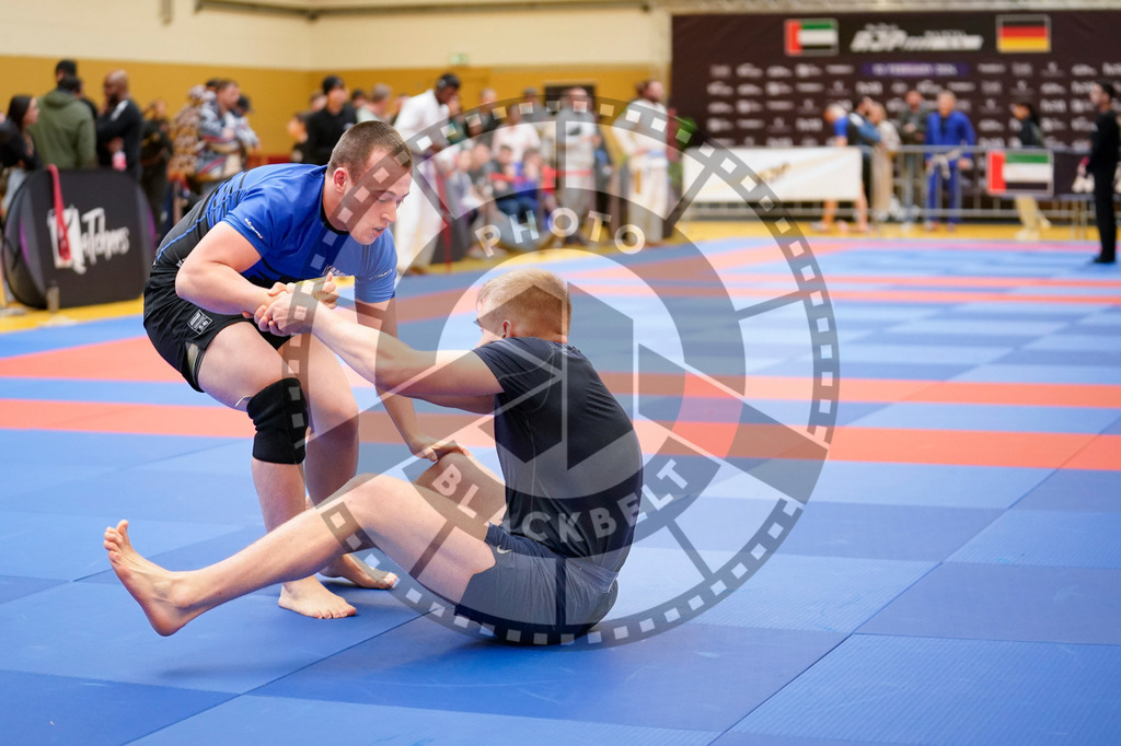 20240203PBB08241 | Fighters compete during the Brazilian Jiu-Jitsu Championship of the AJP Tour in Maintal by Frankfurt am Main, Germany, on February 2, 2024.