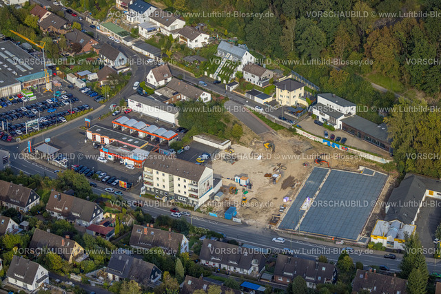 Siegen230912608 | Luftbild, Baustelle Aldi Nord Leimbachstraße, Siegen-Rosterberg, Siegen, Siegerland, Nordrhein-Westfalen, Deutschland