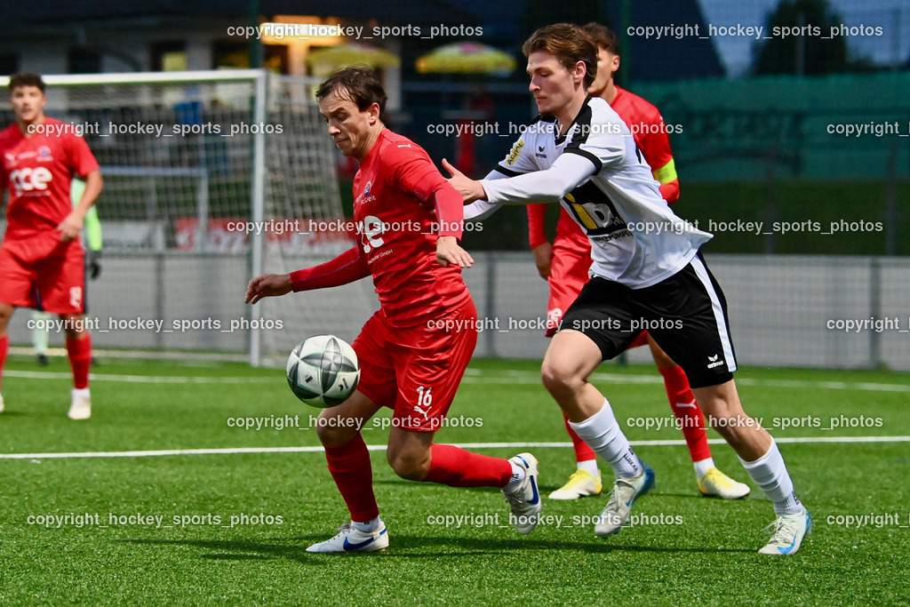 SV Spittal 1921 vs. SC St. Veit  | #16 David Armin Hude St.Veit, #18 Kristijan Jelic SV Spittal, SV Spittal 1921 vs. SC St. Veit , SV Spittal 1921 vs. SC St. Veit  am 04.10.2024 in Spittal an der Drau (Goldeck Stadion), Austria, (Photo by Bernd Stefan)