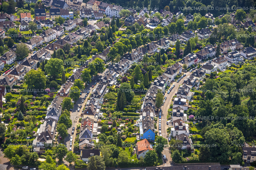 Essen220502702 | Luftbild, halbkreisförmige Wohnsiedlung Sundernholz und Rüstermark, Stadtwald, Essen, Ruhrgebiet, Nordrhein-Westfalen, Deutschland