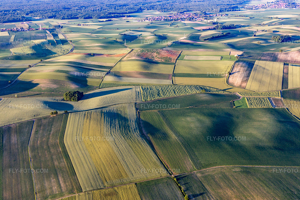 Aerial view: View of the town in Seebach in the state Bas-Rhin, France.Photo: IMG_115536.jpg taken on 06/16/2019 by Werner Riehm/FLY-FOTO.comResolution of the original: 5472 x 3648 px