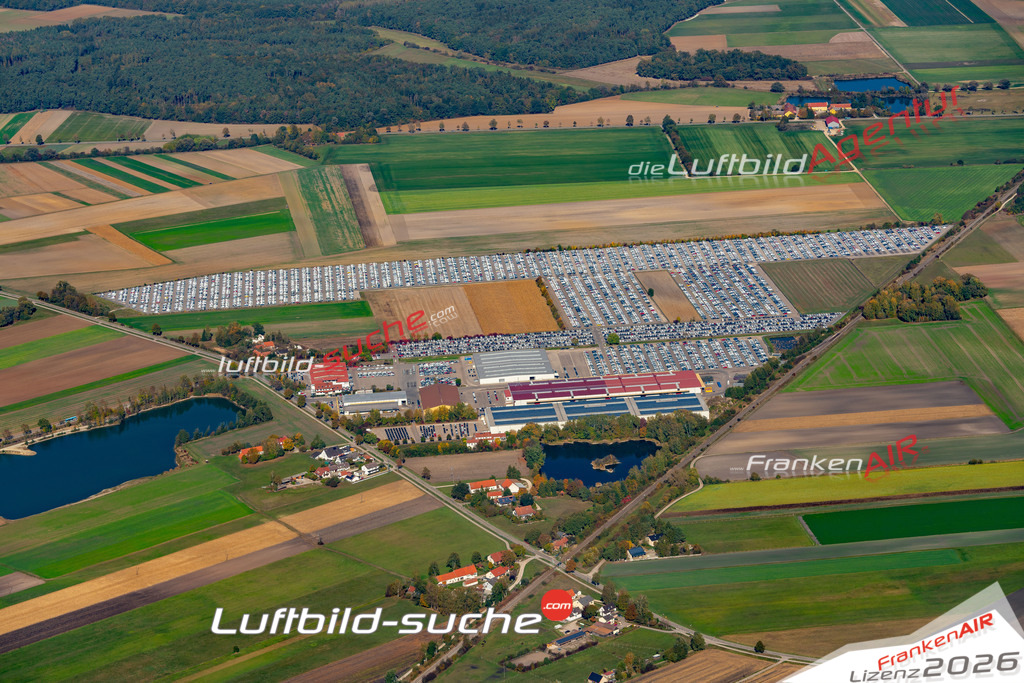 Die Luftbildaufnahme Probfeld - Karlskron wurde 2018 mittels Flugzeug (keine Drohne) erstellt. Perfekte Schärfe und Druck- Auflösung- Garantiert!