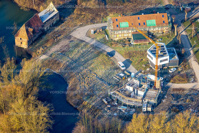 Hamm250200946Heessen | Luftbild, Baustelle an der Schloßstraße, Baugebiet Schlossmühle, Stadtbezirk Heessen, Hamm, Ruhrgebiet, Nordrhein-Westfalen, Deutschland