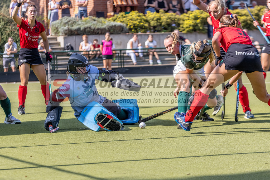MJ_2023-09-10_F_CR-UHTC-14 | Finja Stark (Uhlenhorst Mülheim #9) &amp; Johanna Hachenberg (Club Raffelberg #3), Club Raffelberg - Uhlenhorst Mülheim am 10.9.2023 in der Sportanlage Club Raffelberg, Duisburg