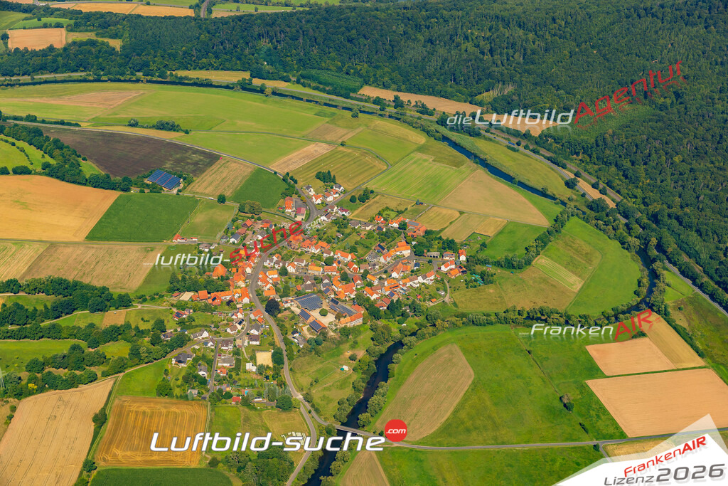 Schöne Luftaufnahme als Geschenk in Binsförth Morschen - Die Luftbildaufnahme wurde 2025 vom UL-Flugzeug heraus erstellt ( keine Drohne ) - Hochauflösende Luftaufnahme -Nicht vergleichbar mit Google Maps oder Satelittenbilder- Die Geschenkidee !Mit Lizenz und Bildrechte bestellbar