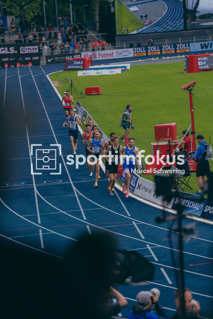 Deutsche Meisterschaften der Frauen und Männer 2026 | Marius Probst, TV Wattenscheid 01, Tobias Tent, LG Stadtwerke München, 1500-Meter-Lauf, Finale, Deutsche Meisterschaften der Frauen und Männer 2026, Lohrheidestadion Bochum-Wattenscheid, 26.07.2026. Foto: Marcel Schwering / sportimfokus - Realisiert mit Pictrs.com