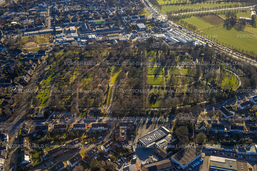 Bottrop240107466 | Luftbild, Nordfriedhof, Eigen, Bottrop, Ruhrgebiet, Nordrhein-Westfalen, Deutschland