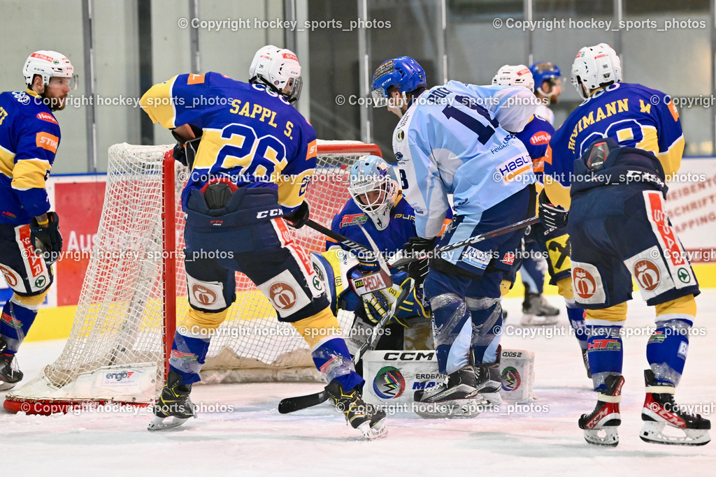 ESC Steindorf vs. HC Kufstein Dragons 25.2.2023 | #24 Hechenberger Thomas, #18 Pöck Markus, #26 Sappl Samuel,  #98 Bruimann Marcel