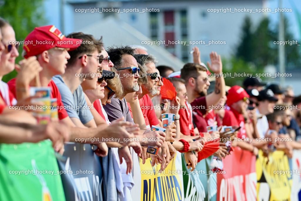 ATUS Velden vs. GAK | Besucher Stadion Lind, GAK Fans, ATUS Velden vs. GAK, ATUS Velden vs. GAK am 26.07.2024 in Villach (Stadion Lind), Austria, (Photo by Bernd Stefan)