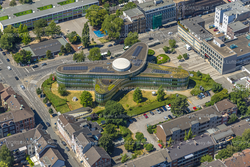 Oberhausen230705200 | Luftbild, Stadtsparkasse, Innenstadt, Oberhausen, Ruhrgebiet, Nordrhein-Westfalen, Deutschland