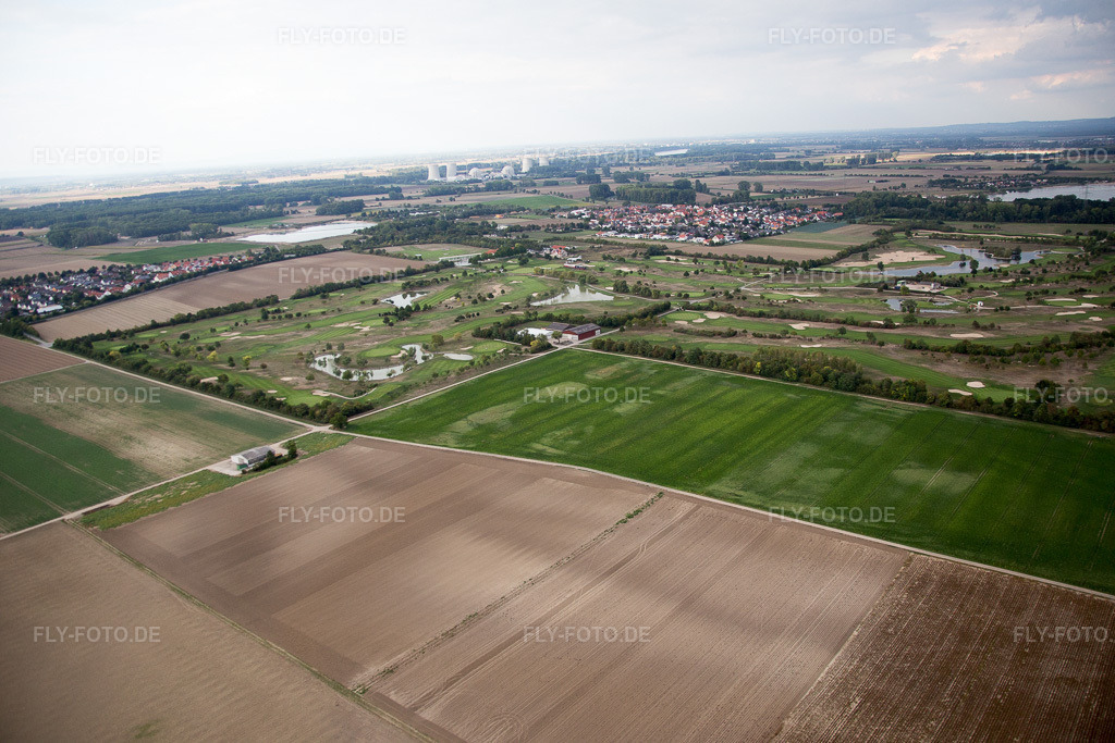Luftbild: Gelände des Golfplatz Golfpark Biblis-Wattenheim *****GOLF absolute in Wattenheim im Ortsteil Nordheim in Biblis im Bundesland Hessen in Deutschland. – Foto: IMG_084241.jpg vom 02.09.2015 durch Werner Riehm/FLY-FOTO.de – Auflösung des Originals: 5472 x 3648 px