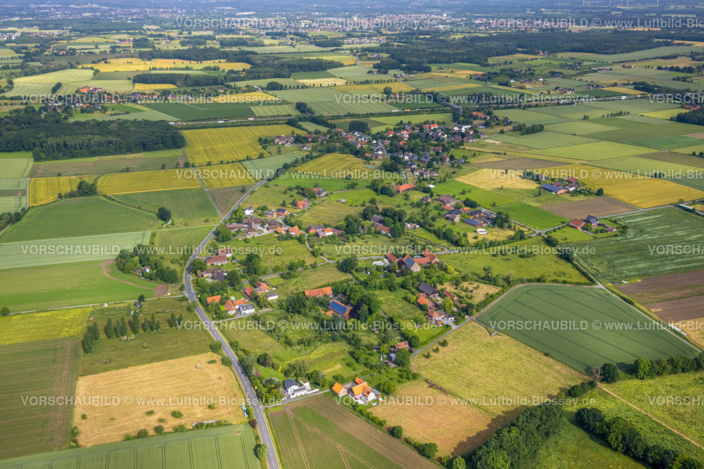 Hamm220602179 | Luftbild, Ortsansicht Norddinker, Uentrop, Hamm, Ruhrgebiet, Nordrhein-Westfalen, Deutschland
