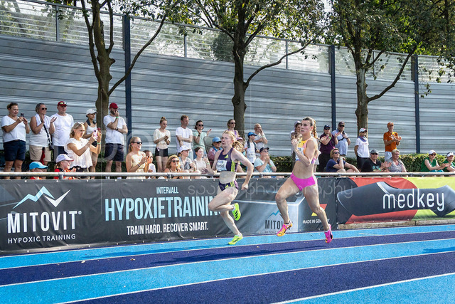Multisport Event; Ratingen, 27.06.2026 | RATINGEN, GERMANY - JUNE 27, 2026 : Serina Riedel (GER / Germany)and Sandrina Sprengel (GER / Germany) over 200m competing during the Multisport Event at Stadion Ratingen on June 27, 2026 in Ratingen, Germany.