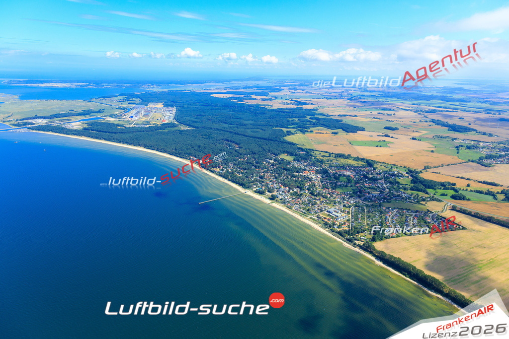 Die Luftaufnahme der Stadt Lubmin wurde vom UL-Flugzeug heraus erstellt ( keine Drohne )- hohe Auflösung für beste Qualität