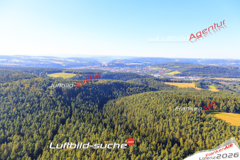 Die Luftaufnahme Wuestbuch - Kronach wurde vom UL-Flugzeug (keine Drohne) aus fotografiert.Hohe Druck- Auflösung-die Geschenkidee!