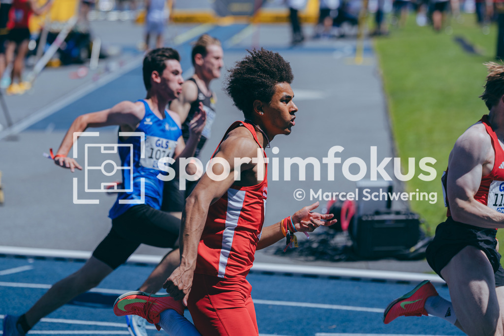 Deutsche Meisterschaften U20 / U16 2026 | Chayan Castro Garcia, LG Nord Berlin, 198, 200-Meter-Lauf, Halbfinale, Deutsche Meisterschaften der U20 &amp; U16 2026, Lohrheidestadion Bochum-Wattenscheid, 12.07.2026. Foto: Marcel Schwering / sportimfokus - Realisiert mit Pictrs.com