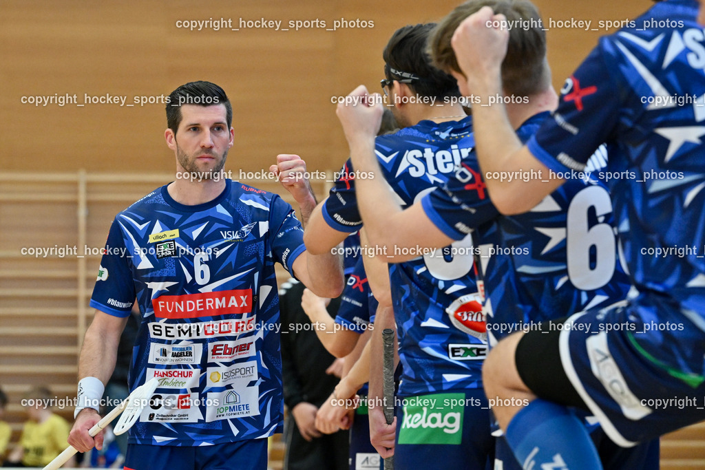 VSV Unihockey vs. KAC Floorball | #6 Timo Schmid VSV Unihockey, VSV Unihockey vs. KAC Floorball, VSV Unihockey vs. KAC Floorball am 12.04.2025 in Villach (Ballspielhalle St. Martin), Austria, (Photo by Bernd Stefan)