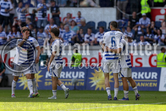 23.05.2026, GER, Fussball, Herren, Niederrheinpokal Finale, Saison 2025/2026, SC St. Tönis - MSV Duisburg | Patrick Sussek (MSV Duisburg) Torjubel, jubelt mit seiner Mannschaft nach dem Treffer zum 0:3