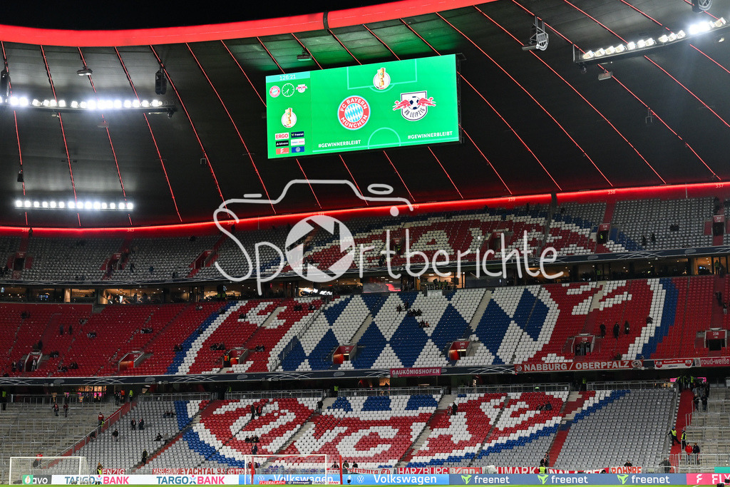 FC Bayern München - RB Leipzig | MUNICH, GERMANY - 11. FEBRUARY: im der Arena steigt heute das Pokal Viertelfinale zwischen den Bayern und Leipzig vor dem Spiel zwischen dem FC Bayern München und RB Leipzig beim Viertelfinale des DFB-Pokales in der Allianz Arena