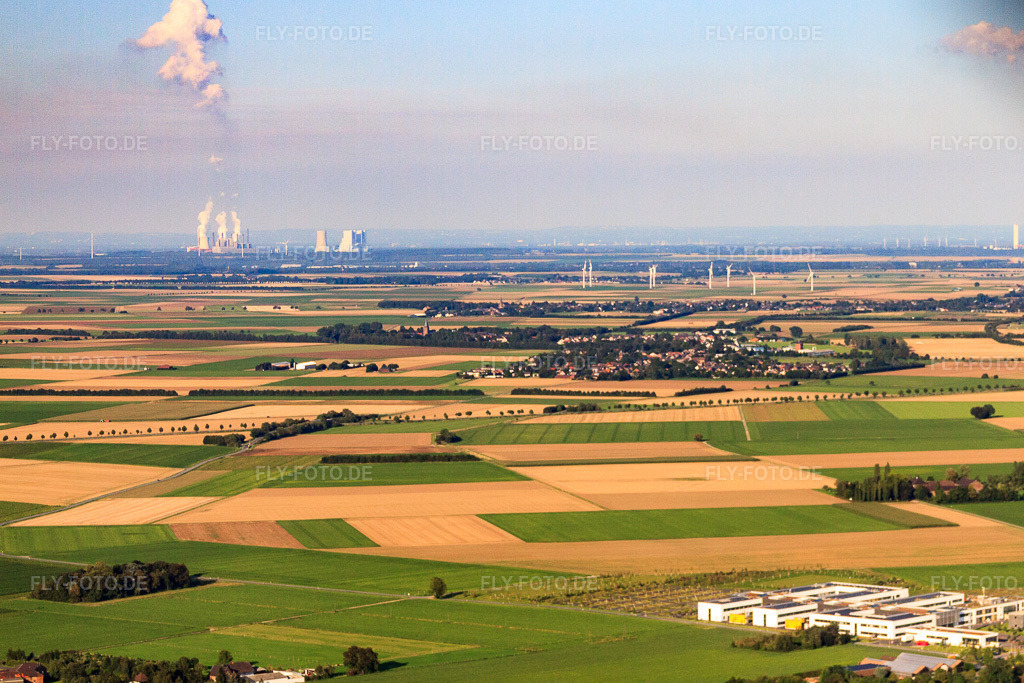 Luftbild: Ortsansicht von Südosten im Ortsteil Mersch in Jülich im Bundesland Nordrhein-Westfalen in Deutschland. Foto: IMG_44662.jpg vom 20.08.2011 durch Werner Riehm/FLY-FOTO.deAuflösung des Originals: 3914 x 2609 px