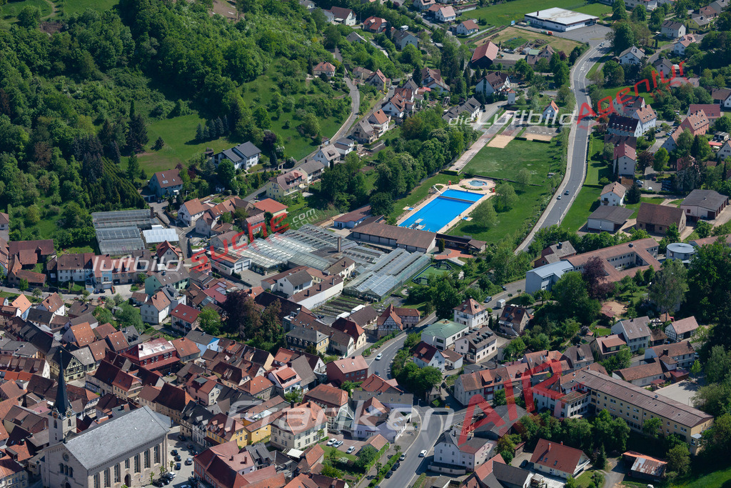 aktuelles Luftbild von  Eltmann - Luftaufnahme wurde 2018 von https://frankenair.de mittels Flugzeug (keine Drohne) erstellt.