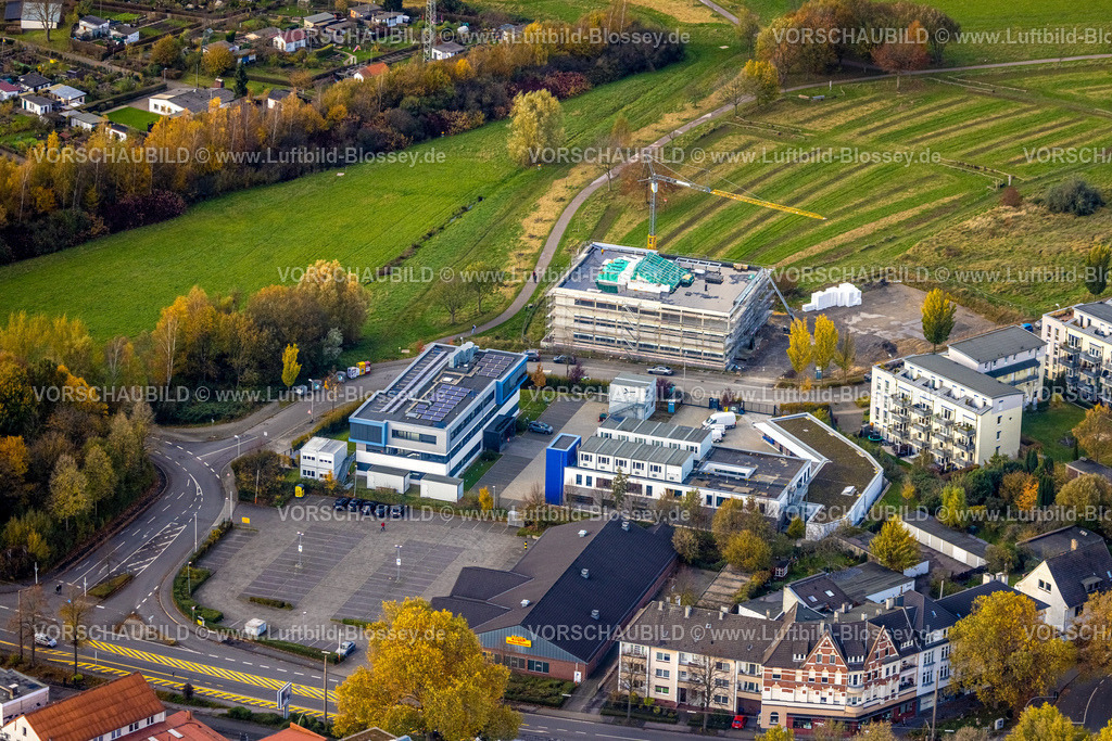 Witten231101400 | Luftbild, Netto Supermarkt und Dr. Spang Ingenieurgesellschaft mit Neubau-Baustelle, Goethestraße Ecke Rosi-Wolfstein-Straße, Annen, Witten, Ruhrgebiet, Nordrhein-Westfalen, Deutschland