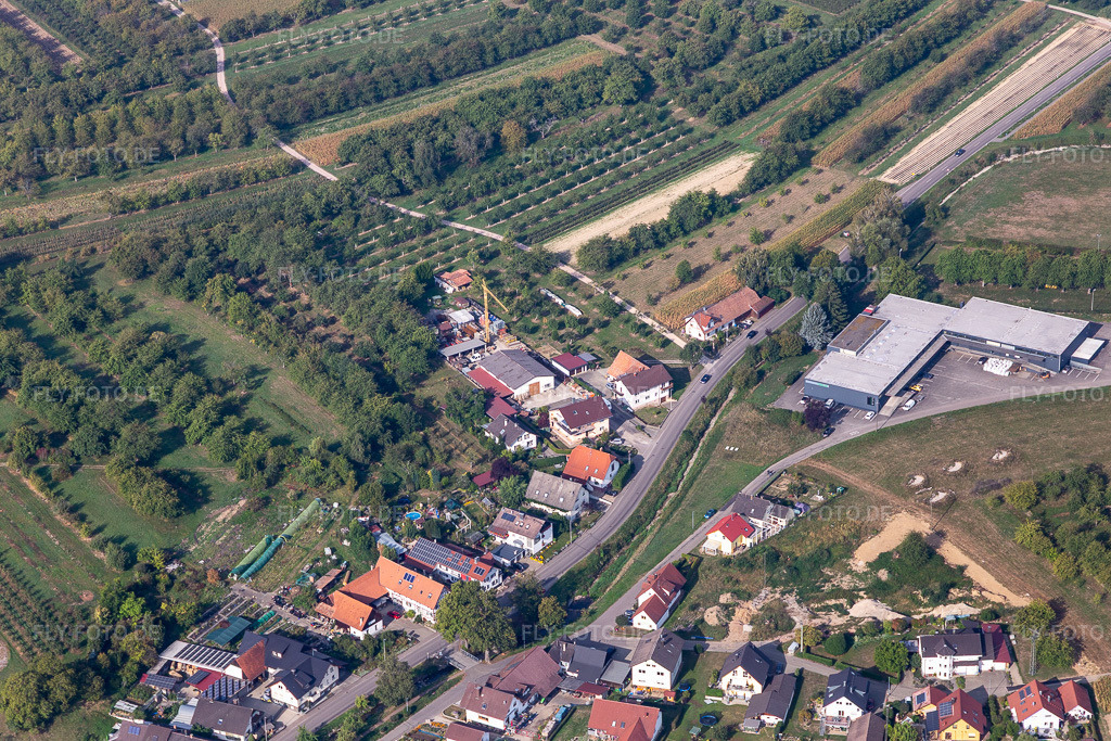 Luftbild: Spangenberger GmbH im Ortsteil Ebersweier in Durbach im Bundesland Baden-Württemberg in Deutschland. Foto: IMG_008966.jpg vom 20.09.2020 durch Werner Riehm/FLY-FOTO.de