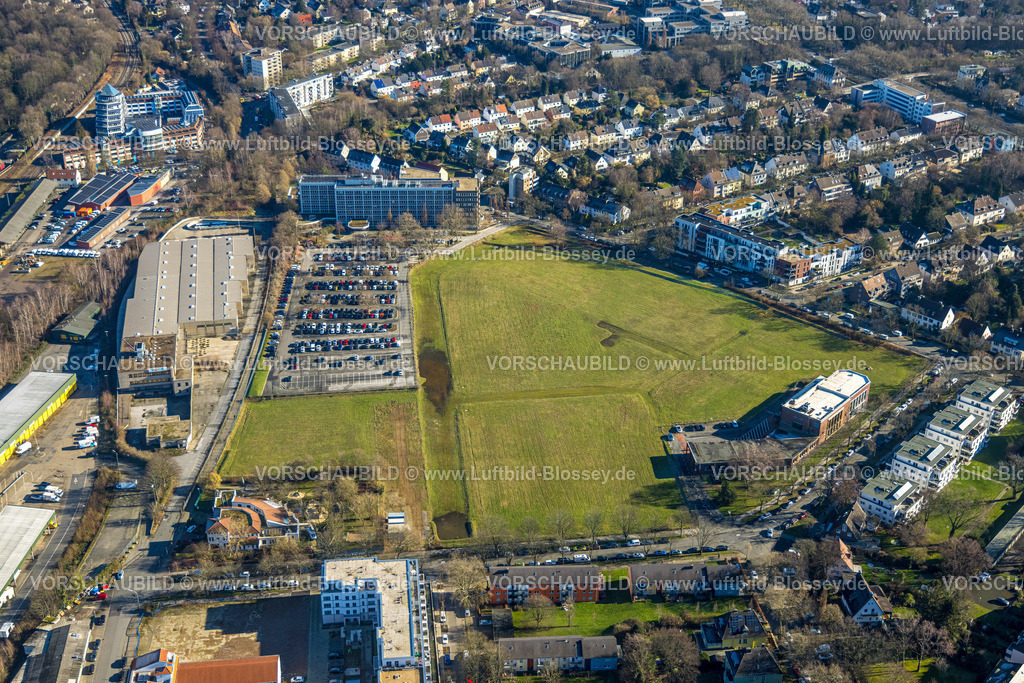 Dortmund230200321 | Luftbild, Baustelle Von-den-Berken-Straße, Deggingstraße, Dortmunder Stadtwerke DSW21 Gebäude, Dortmunder Systemhaus FB 10, Dortmund, Ruhrgebiet, Nordrhein-Westfalen, Deutschland