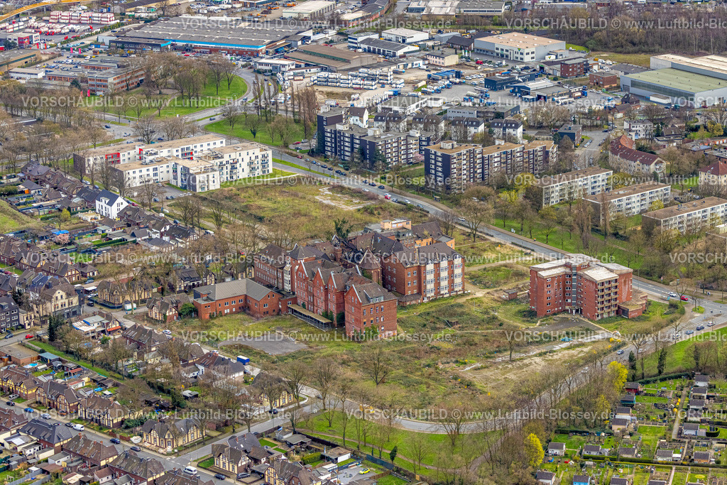 Duisburg230301518Nord | Luftbild, St. Barbara Altenheim, Neumühl, Duisburg, Ruhrgebiet, Nordrhein-Westfalen, Deutschland