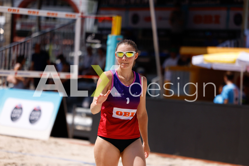 Obi BeachTour 2026 - Basel | BASEL, SWITZERLAND - JULY 17: JANICK SCHALTEGGER (SUI) during the Obi BeachTour 2026 match between KLUSER / SCHWAB (SUI) and GERSON / SCHALTEGGER (SUI) at Barfüsserplatz on July 17, 2026 in Basel, Switzerland. - Realisiert mit Pictrs.com