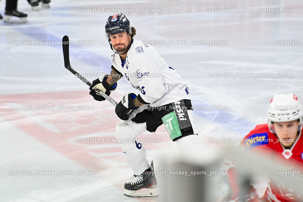 EC KAC Future Team vs. Die Adler Kitzbühl 7.10.2023 | #6 Rotter Rafael EC Kitzbühel, EC KAC Future Team vs. Die Adler Kitzbühl 7.10.2023, EC KAC Future Team vs. Die Adler Kitzbühl am 07.10.2023 in Klagenfurt (Messehalle Klagenfurt), Austria, (Photo by Bernd Stefan)