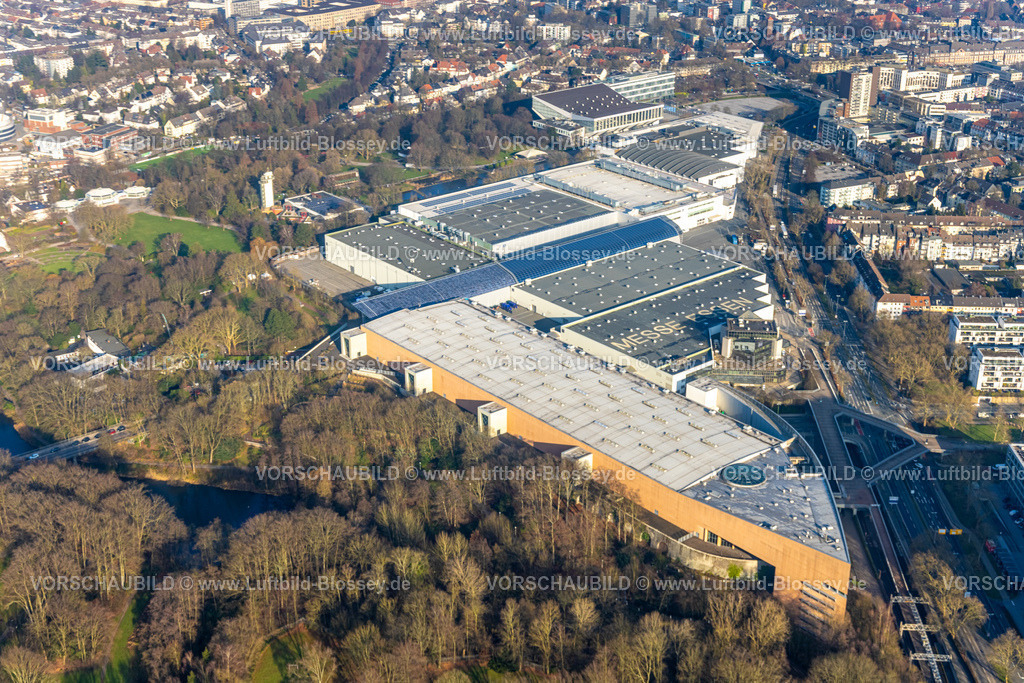 Essen260100758 | Luftbild, Messe Essen Gebäudekomplex an der Norbertstraße und am Grugapark, Rüttenscheid, Essen, Ruhrgebiet, Nordrhein-Westfalen, Deutschland