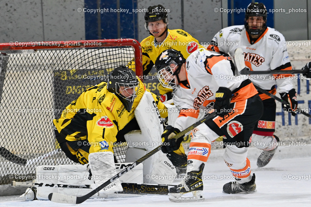 EC Spittal Hornets vs. USC Piraten Velden 7.2.2024 | #1 Zauchner Rene, #5 Ofner Niklas, #16 Nageler Daniel