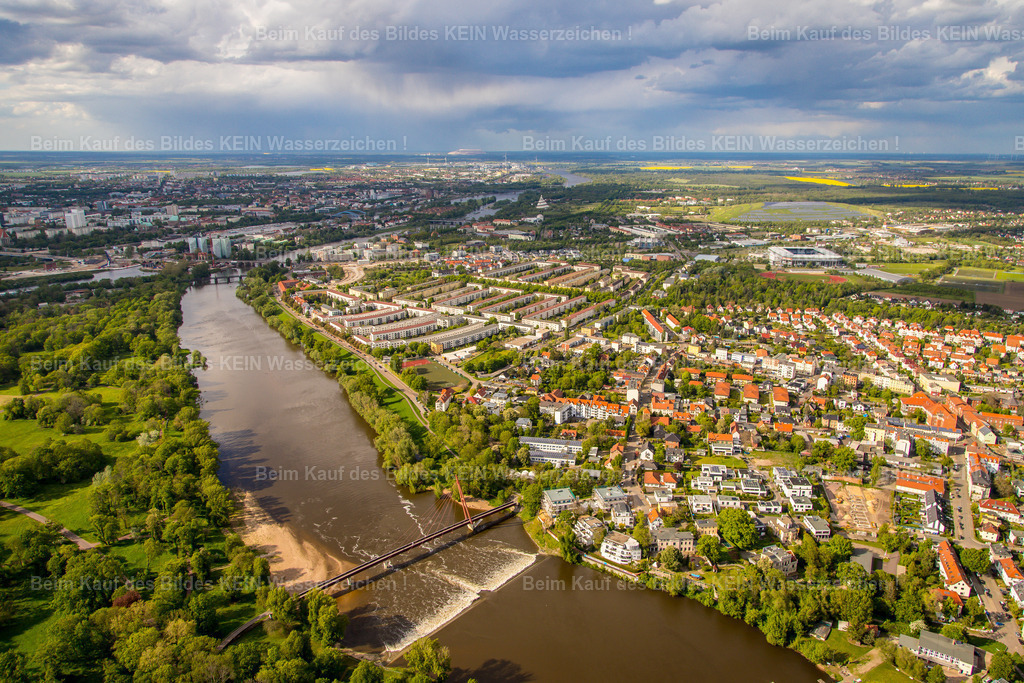 Magdeburg Gyrokopter 2021-1355 | Wasserfallbrücke Cracau Alte Elbe - Realisiert mit Pictrs.com