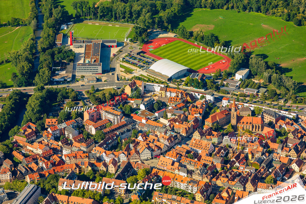 Luftaufnahme von Altstadt Fürth Bild- Das Luftbild wurde 2025 vom UL-Flugzeug heraus erstellt ( keine Drohne ) - Hochauflösende Luftaufnahme -Nicht vergleichbar mit Google Maps oder Satelittenbilder- Die Geschenkidee !Mit Lizenz und Bildrechte bestellbar