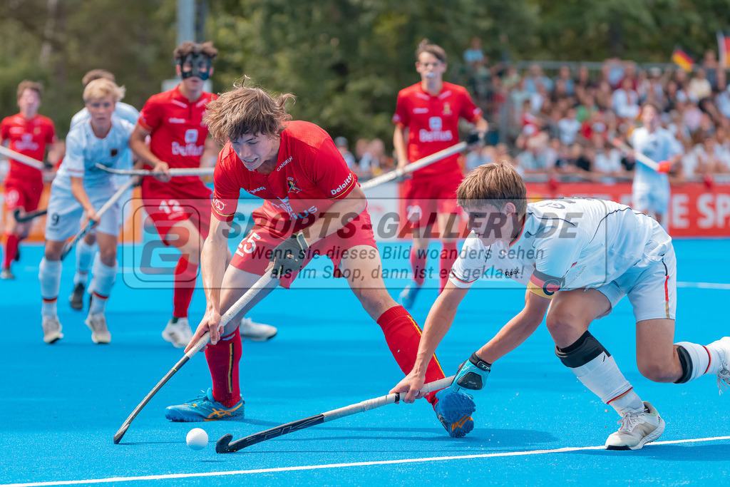 HK_20230716_102915 | Euro Hockey MU18 Boys Finale Belgium vs Germany Championship Girls &amp; Boys am 16.7.2023 CHTC , Krefeld ,