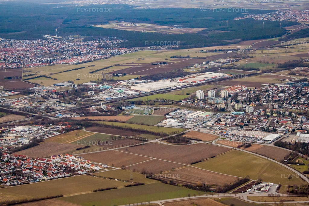 Luftbild: Wiesloch W in Wiesloch im Bundesland Baden-Württemberg in Deutschland. Foto: IMG_24751.jpg vom 27.02.2010 durch Werner Riehm/FLY-FOTO.de