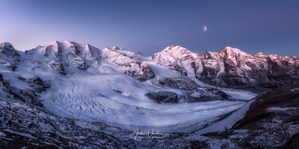 Der Mond über dem Persgletscher | Andre Wandrei - Nature Artworx - Realisiert mit Pictrs.com