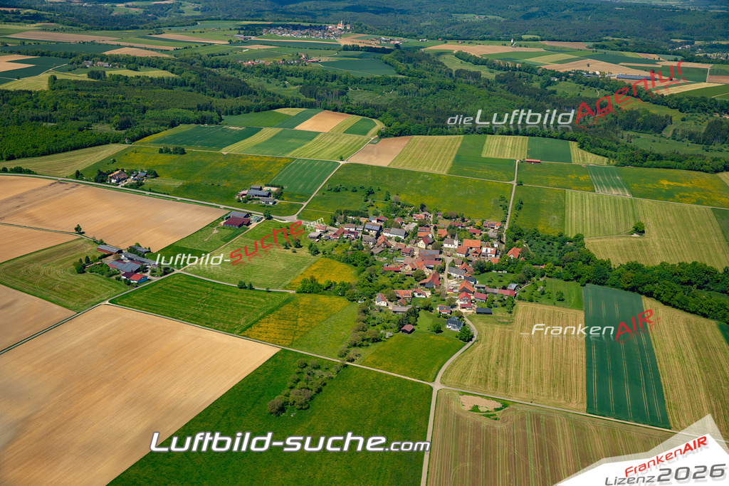 Luftaufnahme von Leinweiler Schechingen Bild- Das Luftbild wurde 2025 vom UL-Flugzeug heraus erstellt ( keine Drohne ) - Hochauflösende Luftaufnahme -Nicht vergleichbar mit Google Maps oder Satelittenbilder- Die Geschenkidee !Mit Lizenz und Bildrechte bestellbar
