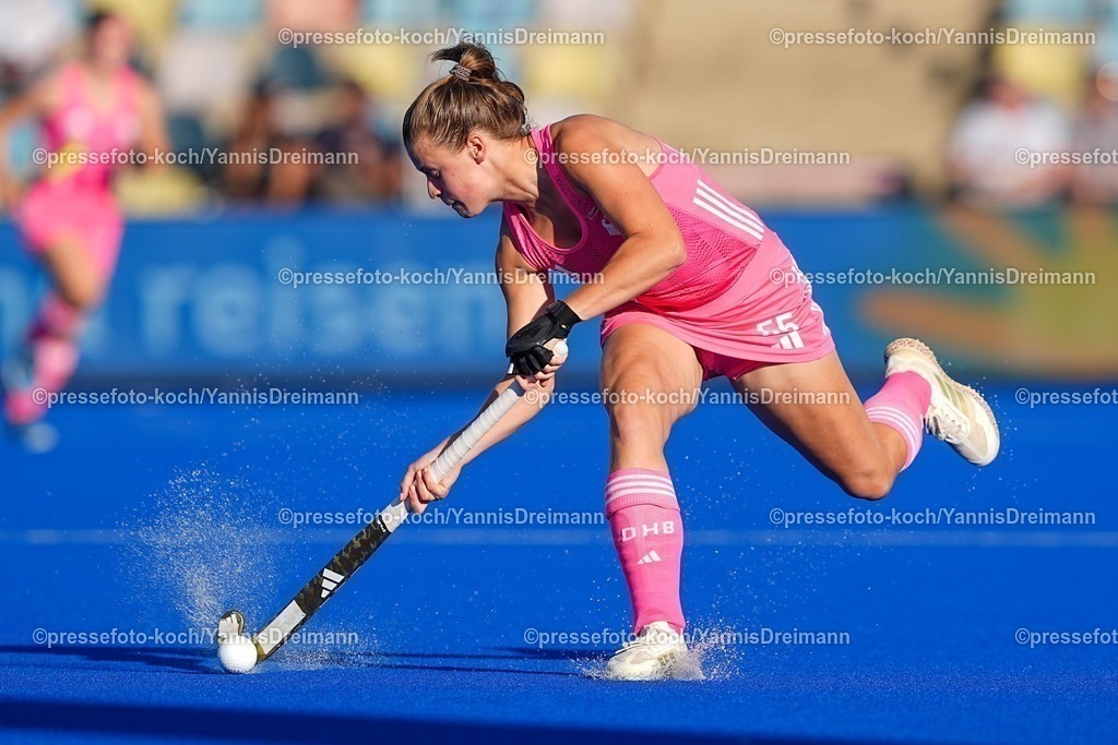 xydrx09082504068 | 09.08.2025, xydrx, Frauen EuroHockey Championship 2025, Gruppenphase, Gruppe a, Deutschland - Frankreich, Sparkassenpark Mönchengladbach: Emilia Landshut (GER #55)