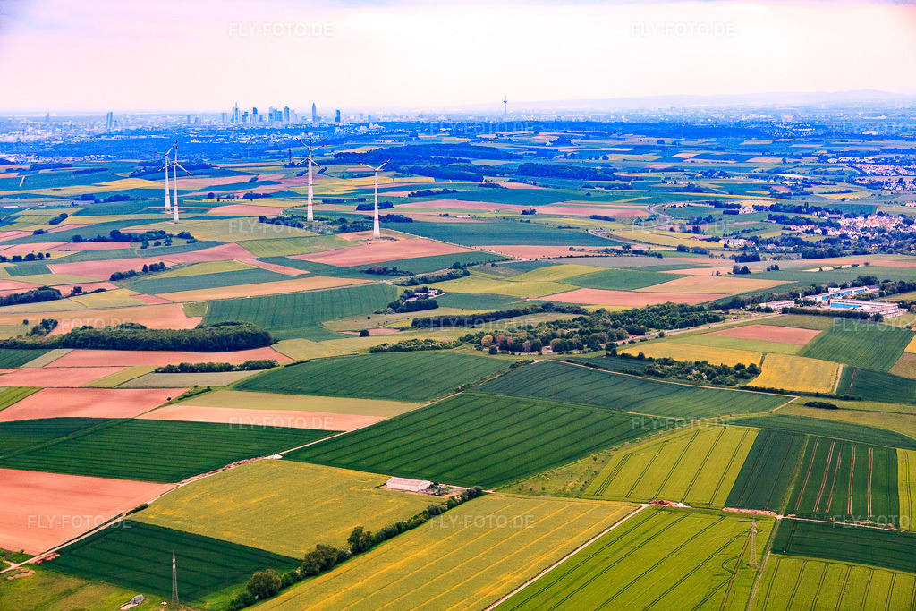 Luftbild: Skyline von Frankfurt am Main aus Nordosten von Schöneck aus im Ortsteil Nordend-West in Frankfurt im Bundesland Hessen in Deutschland. Foto: IMG_088845.jpg vom 20.05.2016 durch Werner Riehm/FLY-FOTO.de