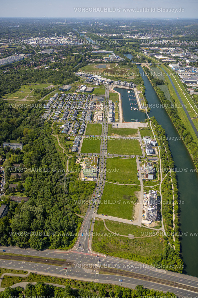 Gelsenkirchen230511300 | Luftbild, Yachthafen Stölting Marina, Hafenquartier Graf Bismarck, Rhein-Herne-Kanal, Bismarck, Gelsenkirchen, Ruhrgebiet, Nordrhein-Westfalen, Deutschland