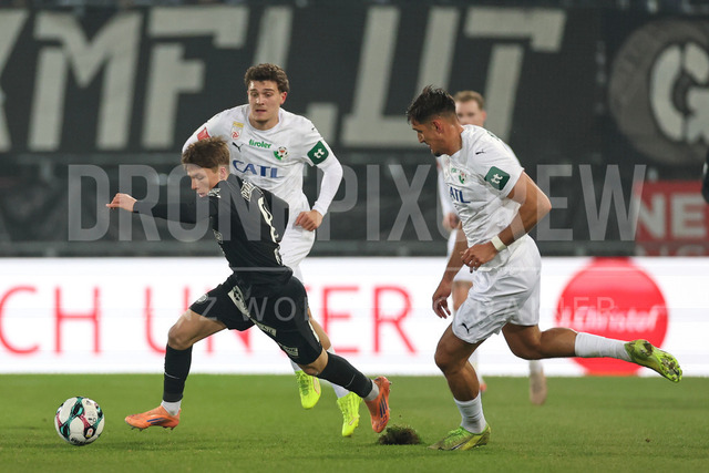 UEFA Europa League 2025/26: SK Sturm Graz vs SK Brann | Graz, Austria, 29.JAN.26 - SOCCER - UEFA Europa League, SK Sturm Graz vs SK Brann Bergen. The image shows Filip Jan Rozga (STU), Moritz Wels (Tirol) and Marco Boras (Tirol).