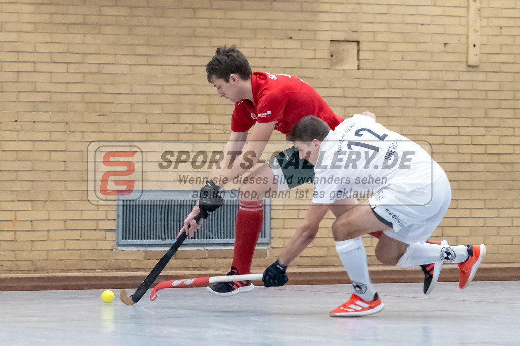 SFE_20230115_0021 | 1. Bundesliga Hockey Herren Schwarz-Weiss Neuss - Crefelder HTC am 15.01.2023 in  (Sporthalle Jahnerstrasse), Photo: Stephan Fehrmann 2022 (Sports-Gallery)