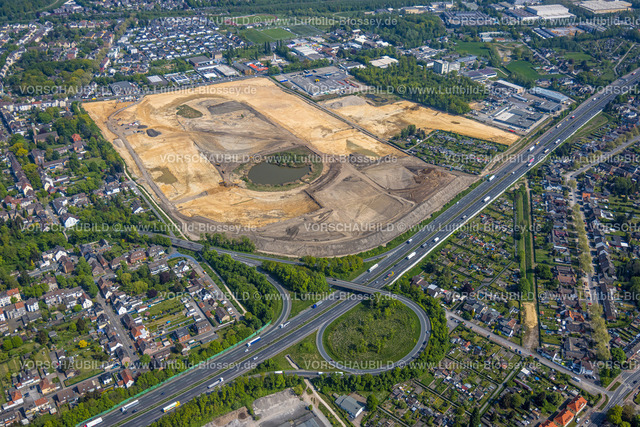 Recklinghausen220500942 | Luftbild der ehemaligen Trabrennbahn Recklinghausen, an der Autobahn A2, mit nördlicher Tangente der Blitzkuhlenstraße,  König-Ludwig, Recklinghausen, Ruhrgebiet, Nordrhein-Westfalen, Deutschland