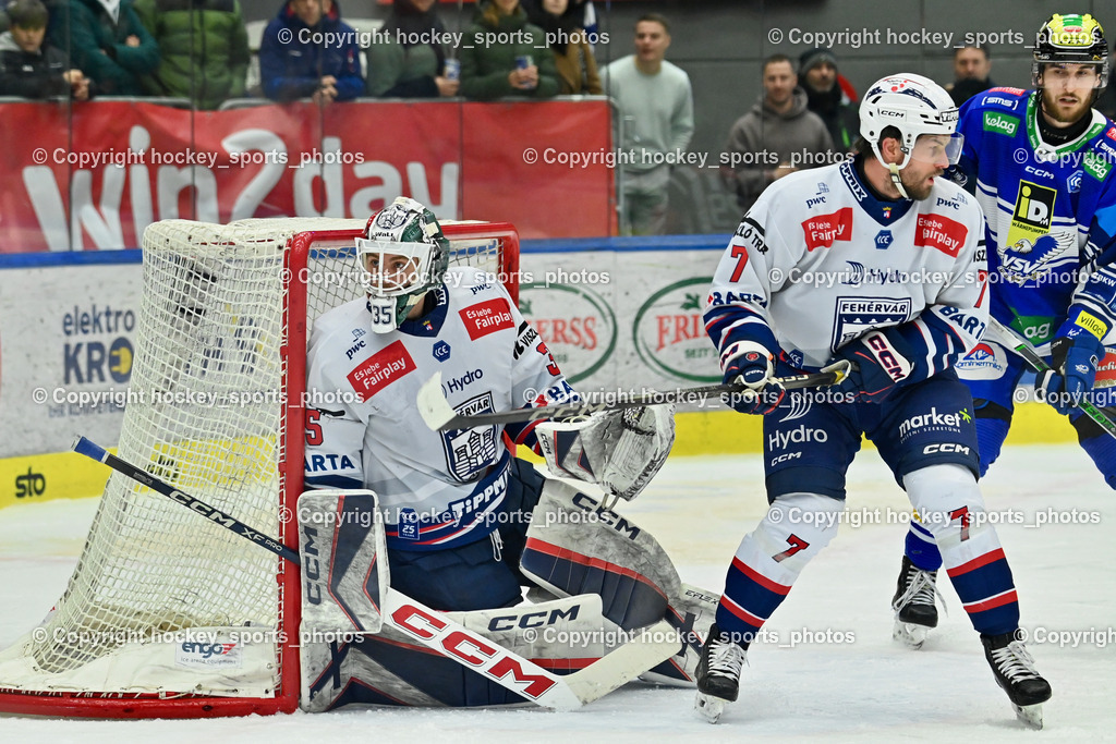 EC IDM Wärmepumpen VSV vs. Hydro Fehervar AV19  | #35 Horvath Dominik HYDRO FEHERVAR, #7 Stajnoch Martin HYDRO FEHERVAR, #8 Rebernig Maximilian EC VSV, EC IDM Wärmepumpen VSV vs. Hydro Fehervar AV19 , EC IDM Wärmepumpen VSV vs. Hydro Fehervar AV19  am 01.01.2025 in Villach (Stadthalle Villach), Austria, (Photo by Bernd Stefan)