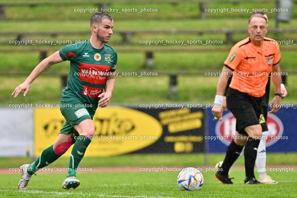 SV Rapid Lienz vs. URC Thal Assling | #7 Antonel Cabraja Rapid Lienz, Christian Johann Steiner Referee, SV Rapid Lienz vs. URC Thal Assling, SV Rapid Lienz vs. URC Thal Assling am 08.06.2024 in Lienz (Dolomiten Satadion), Austria, (Photo by Bernd Stefan)