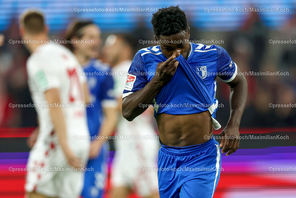 Koe14092402205 | 14.09.2024, 2. Fußball Bundesliga, 1. FC Köln - 1. FC Magdeburg, RheinEnergieSTADION, Saison 2024 2025: Daniel Heber (1.FC Magdeburg #15)DFB regulations prohibit any use of photographs as image sequences and or quasi-video.